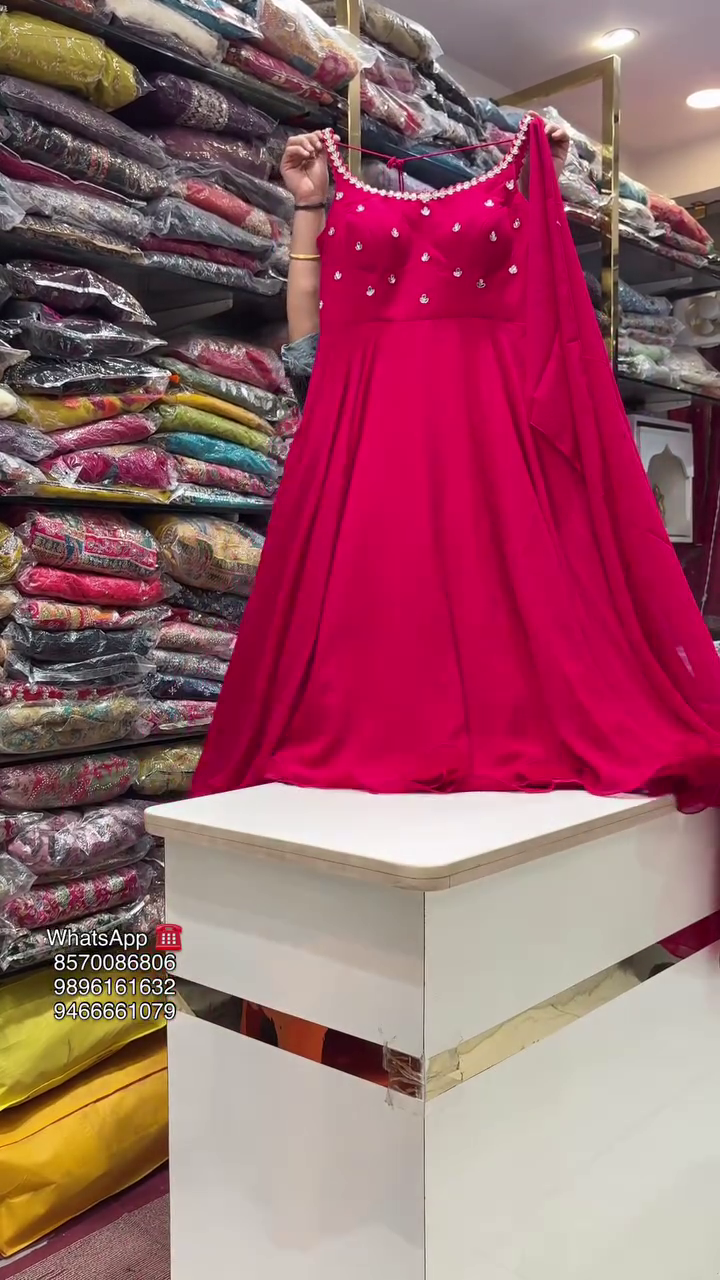 Rani Pink Elegant Anarkali Suit with Modern Flair - Image 2