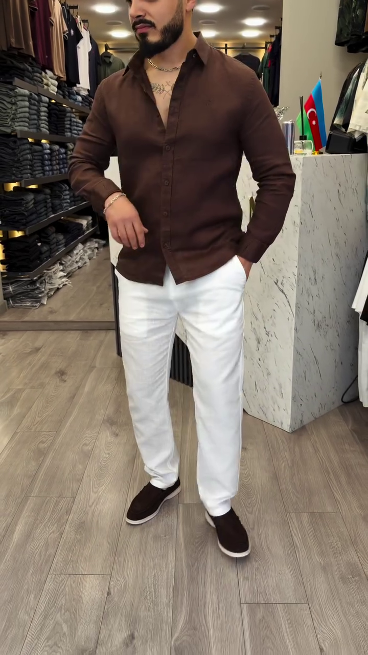 Men's Cotton Blend Slim Fit Shirt | Full Sleeve Casual wear for Men